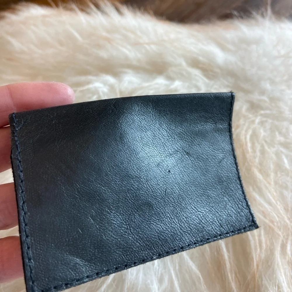 Aloha Soft Black Leather Card Holder